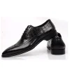 Mens Vintage Brogue Oxford Leather Dress Shoes 