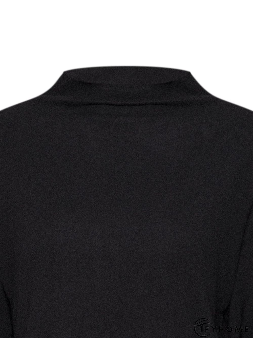 Casual Plain Boat Neck Long Sleeve Shirt | IFYHOME