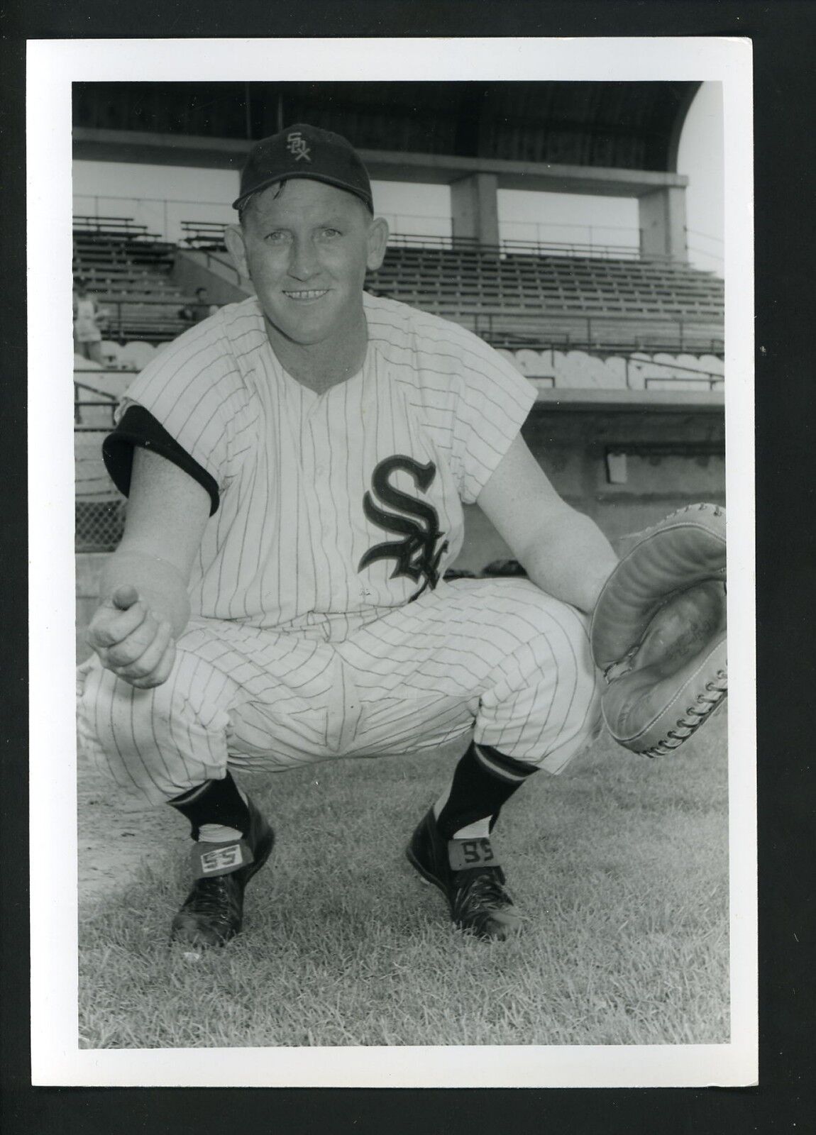 Les Moss circa 1956 Press Wire Photo Poster painting by Donald Don Wingfield Chicago White Sox