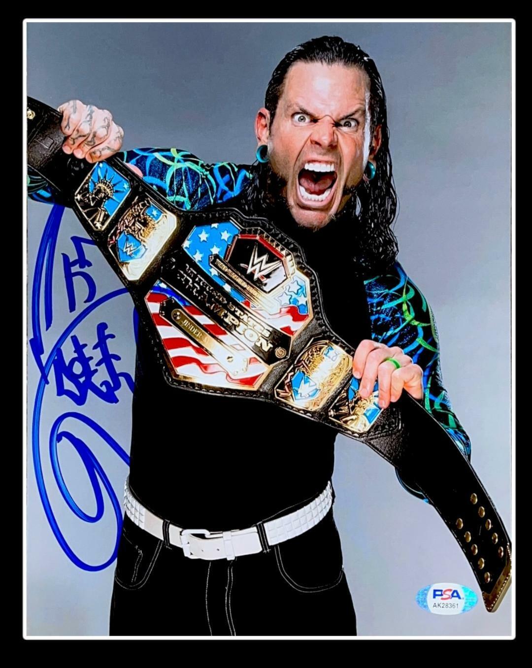 WWE JEFF HARDY HAND SIGNED AUTOGRAPHED 8X10 Photo Poster painting WITH PROOF AND PSA DNA COA 13