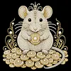 DIY Pearl Painting Mouse for Home Wall Decor with Frame(30x30cm)