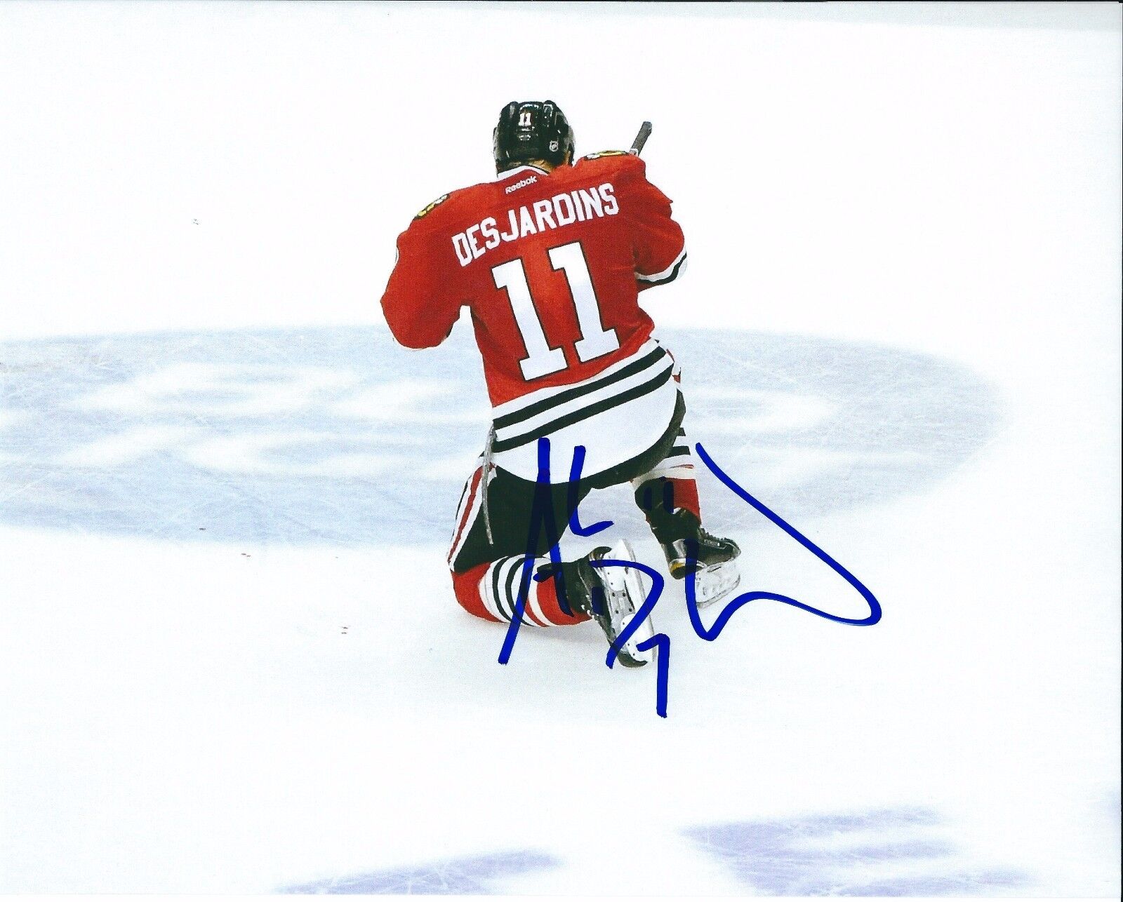 Autographed 8x10 ANDREW DESJARDINS Chicago Blackhawks Photo Poster painting - w/COA