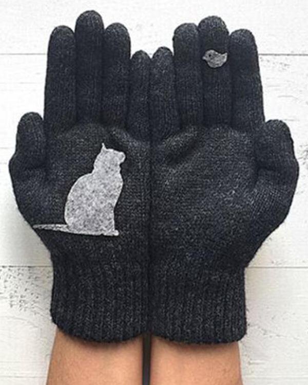 Bird and Cat Gloves - Chicaggo