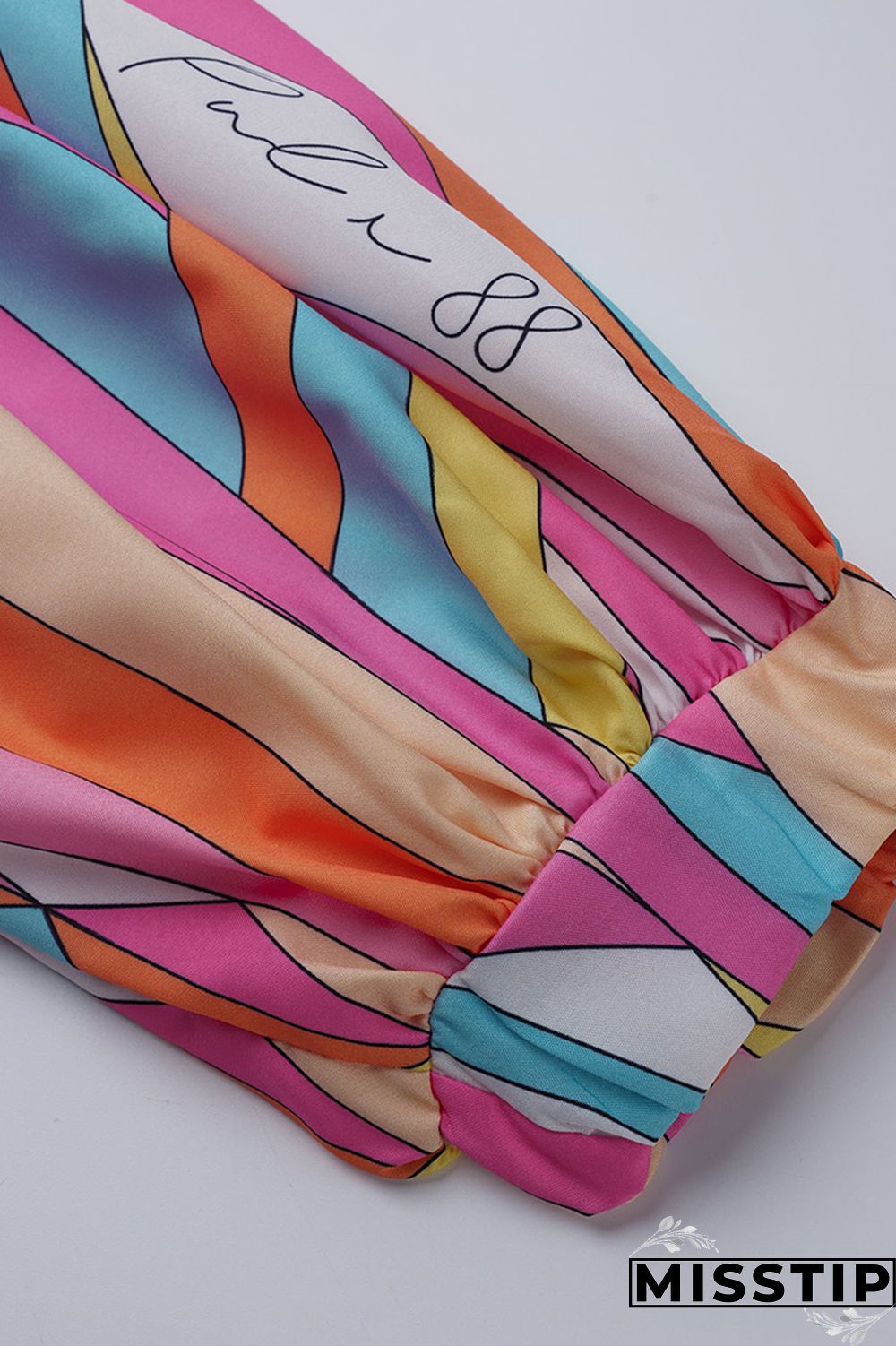 Pink Fashion Casual Print Bandage Patchwork Turndown Collar Plus Size Tops