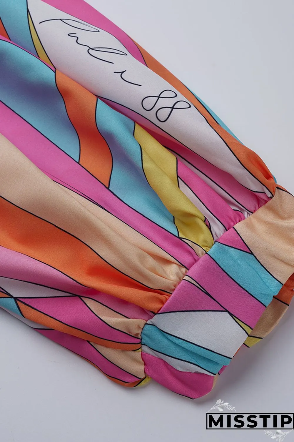 Pink Fashion Casual Print Bandage Patchwork Turndown Collar Plus Size Tops