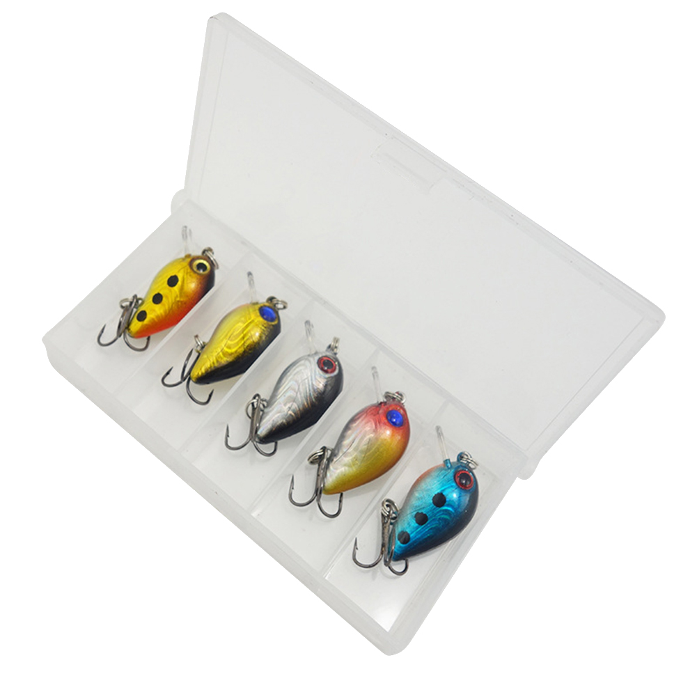 

5pcs Bionic Crankbait Hard Fishing Lure Tackle Lifelike Wobblers False Bait, 501 Original
