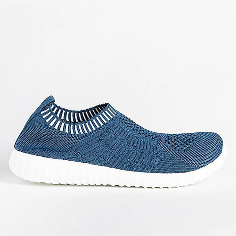 Lucyever breathable mesh sneakers women spring 2021 flat heel plus size 43 soft bottom walking shoes woman knitted loafers flats