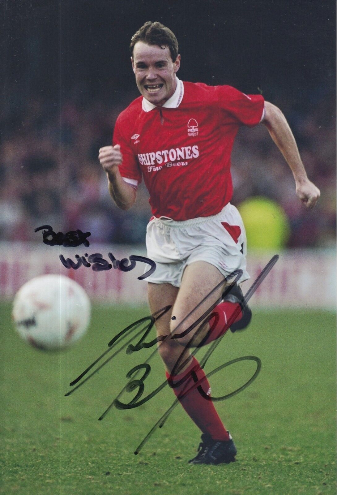 Kingsley Black Hand Signed Nottingham Forest 12x8 Photo Poster painting.