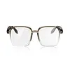 BT6.0 AI Transparent Smart Glasses 156 Languages Intelligent Translator Eyeglasses Type-C Charging HiFi Stereo Headset Glasses for Business Travel Meeting
