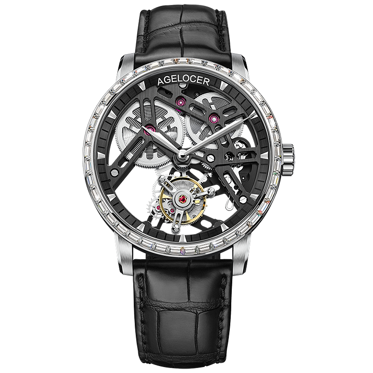 Agelocer Tourbillon Male Series Manual Mechanical Watches - Zircon Edition