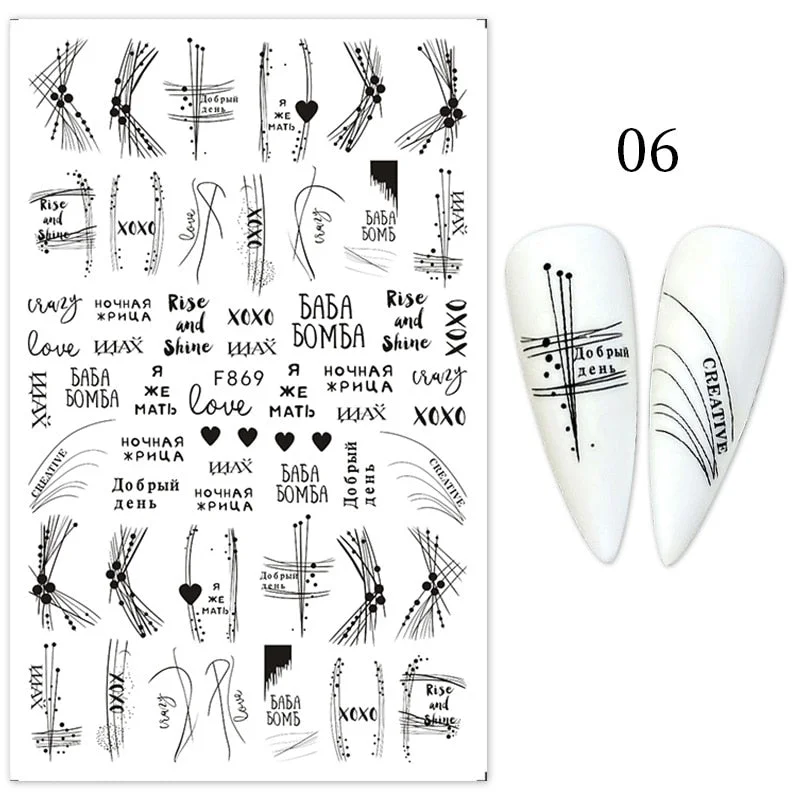 1PC Lemon Banana Nail Water Decals Watermelon Avocado Fruit Flower Leaf Water Transfer Sliders Nail Stickers For Nails Manicures-Nail Inspo