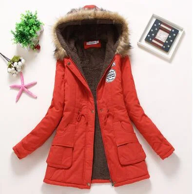 Ailegogo 2021 New Parkas Women Winter Coat Thickening Cotton Winter Jacket Womens Outwear Parkas For Female