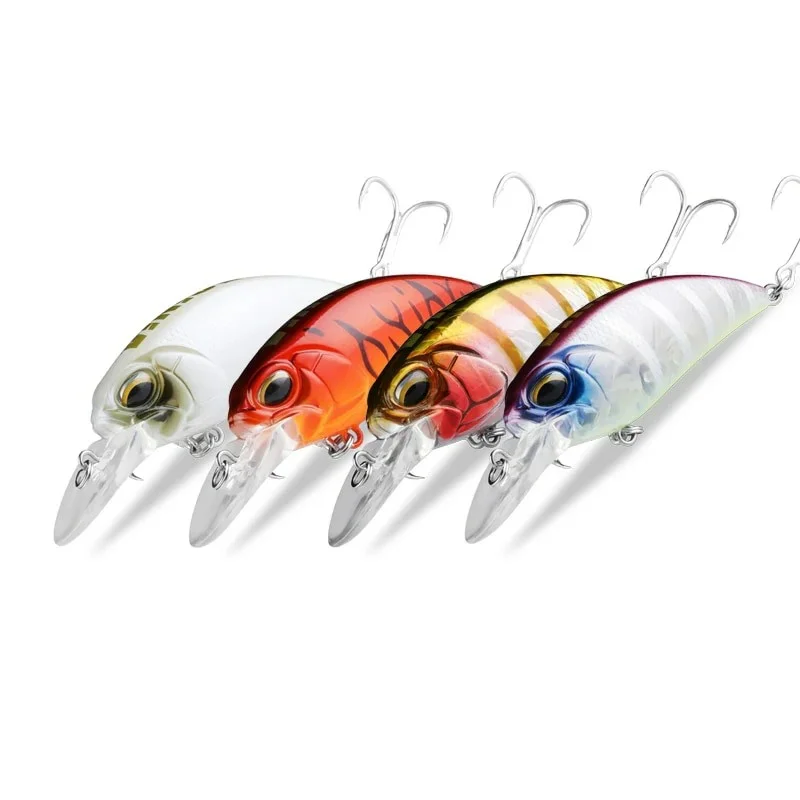 ASINIA Best price 4pcs each set 65mm 14g crank dive 2m professional fishing tackle Retail qulity fishing lure for pike and bass