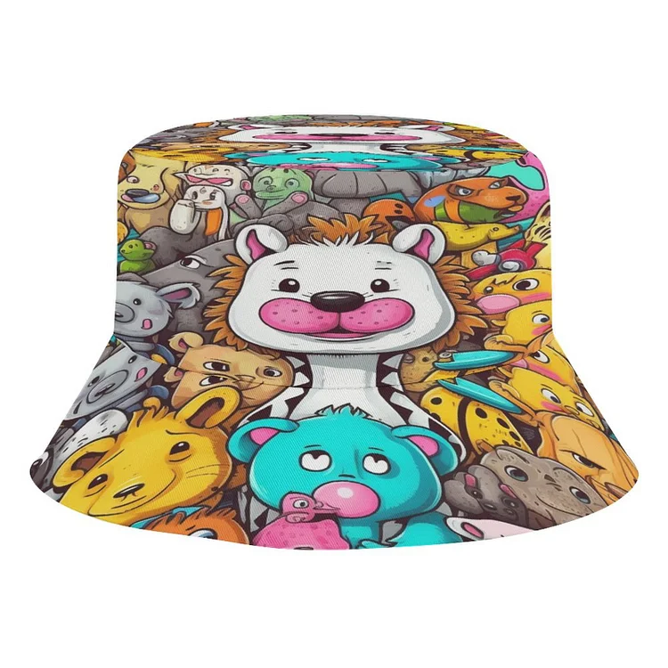 Children's Fisherman Hat Pattern Animal Illustration customized, personalized, gift