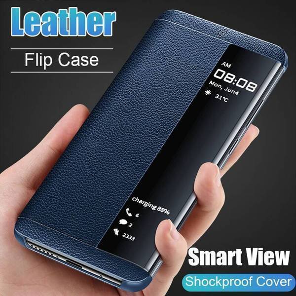 21 Luxury Vertical Smart Flip Phone Case Smart View Flip Leather Phone Case For Samsung Note9