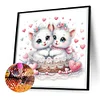 >SALE<5D DIY Full Round Drill Diamond Painting Cute Cat Kit Home Decoration 30x30cm
