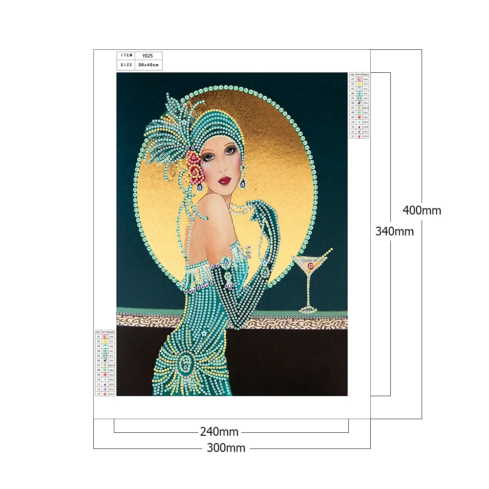 Special Shape Diamond Painting 30*40cm - Noblewoman