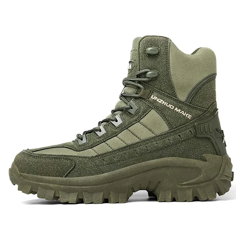 Men's Work Combat Boots Waterproof Non-Slip Warm Army Boots Work Boots (Thickened Version & Insulated Version)