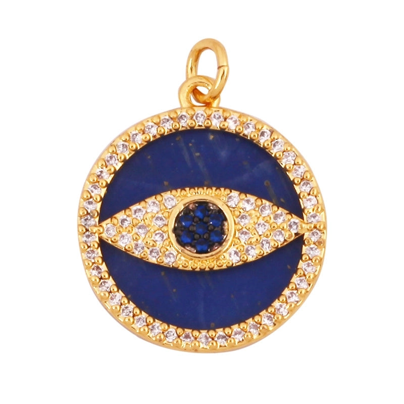 1 Piece Copper Zircon Devil’s Eye Pendant Jewelry Accessories