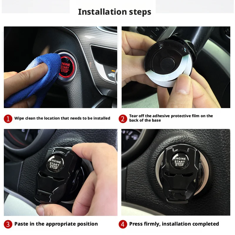 Decorative sticker for car keyless start button cover