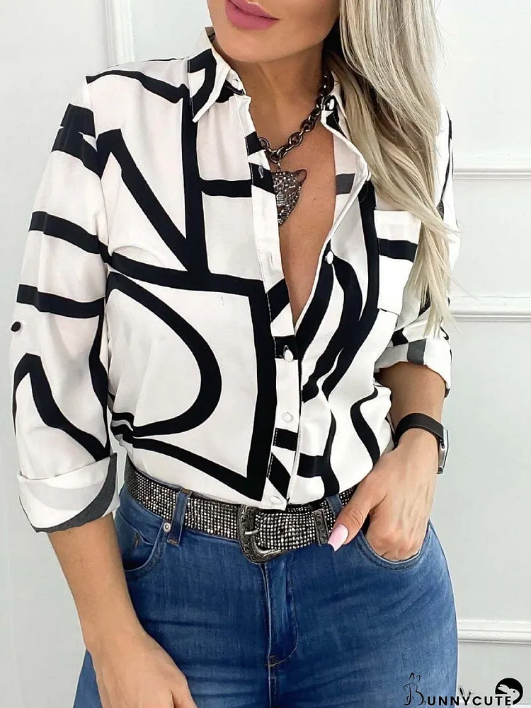 Trendy Geometric Print Top for Women