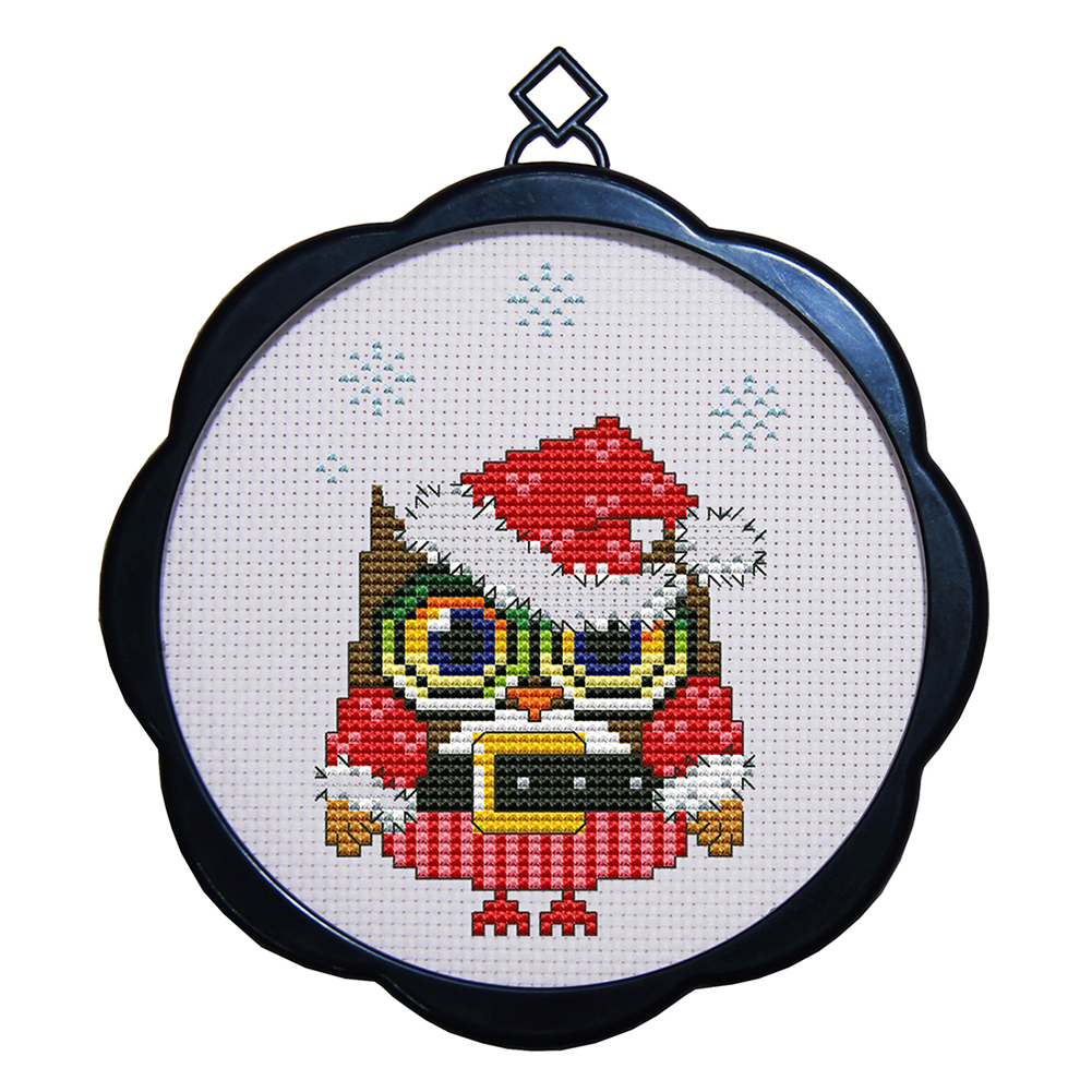 

Owl - 11CT Stamped Cross Stitch - 17*17CM (With Frame), 501 Original