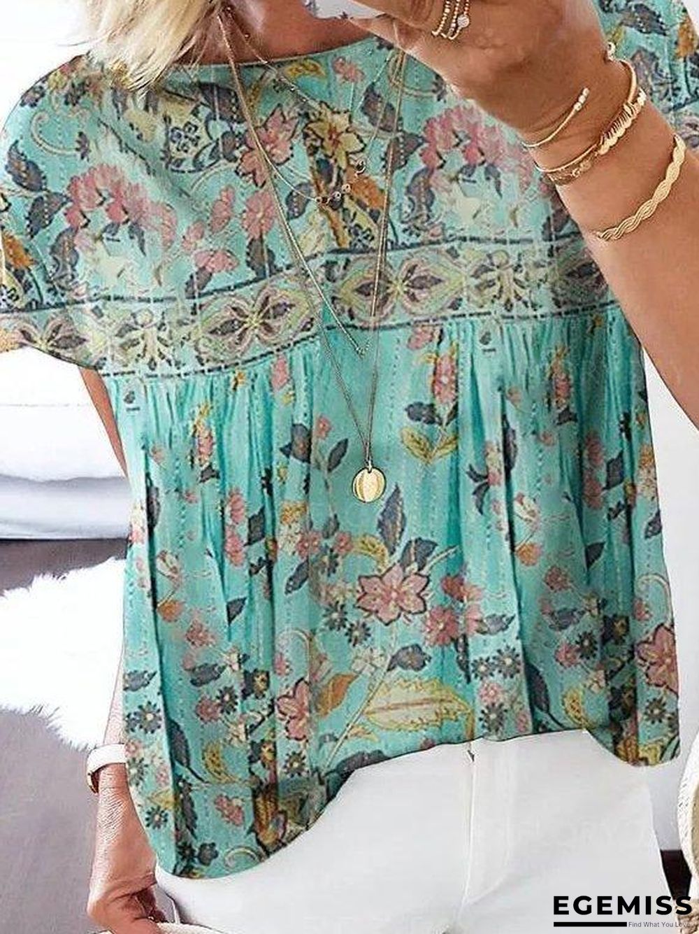 Casual Short Sleeve Shirts & Tops | EGEMISS