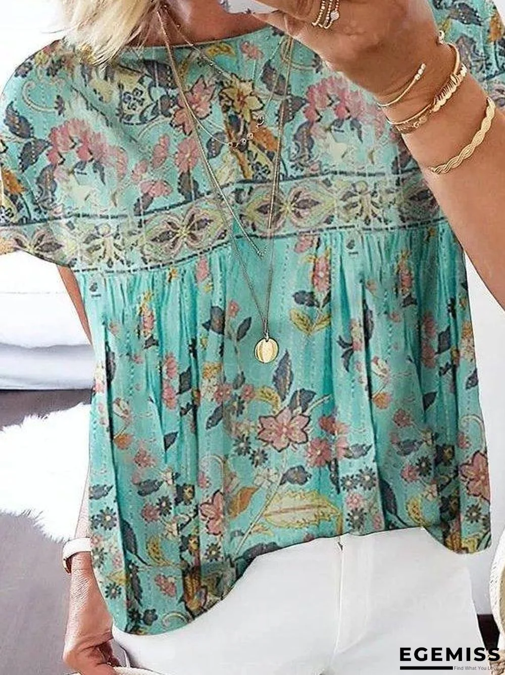 Casual Short Sleeve Shirts & Tops | EGEMISS