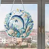 Dolphin DIY Rhinestone Diamond Painting Pendant 25x25cm Double Sided
