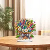 (US Local)Flower Double Sided Effect Table Top Diamond Painting Desktop Ornaments Kit (Pencil)
