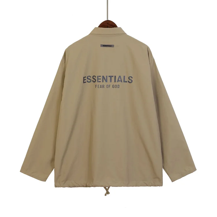 Fog Essentials Coats Autumn Multi-Line Reflective Laser Letters Casual Jacket Coat Men and Women Same Style