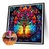 Tree Life Glass Painting-Full Round Diamond Painting 30*30CM