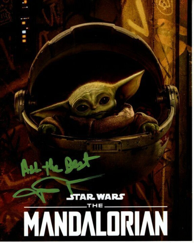 John rosengrant signed 8x10 star wars the mandalorian grogu baby yoda Photo Poster painting