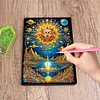 (US Local)Special Shaped Holy Sun 50 Pages Diamond Painting Notebook for Beginners