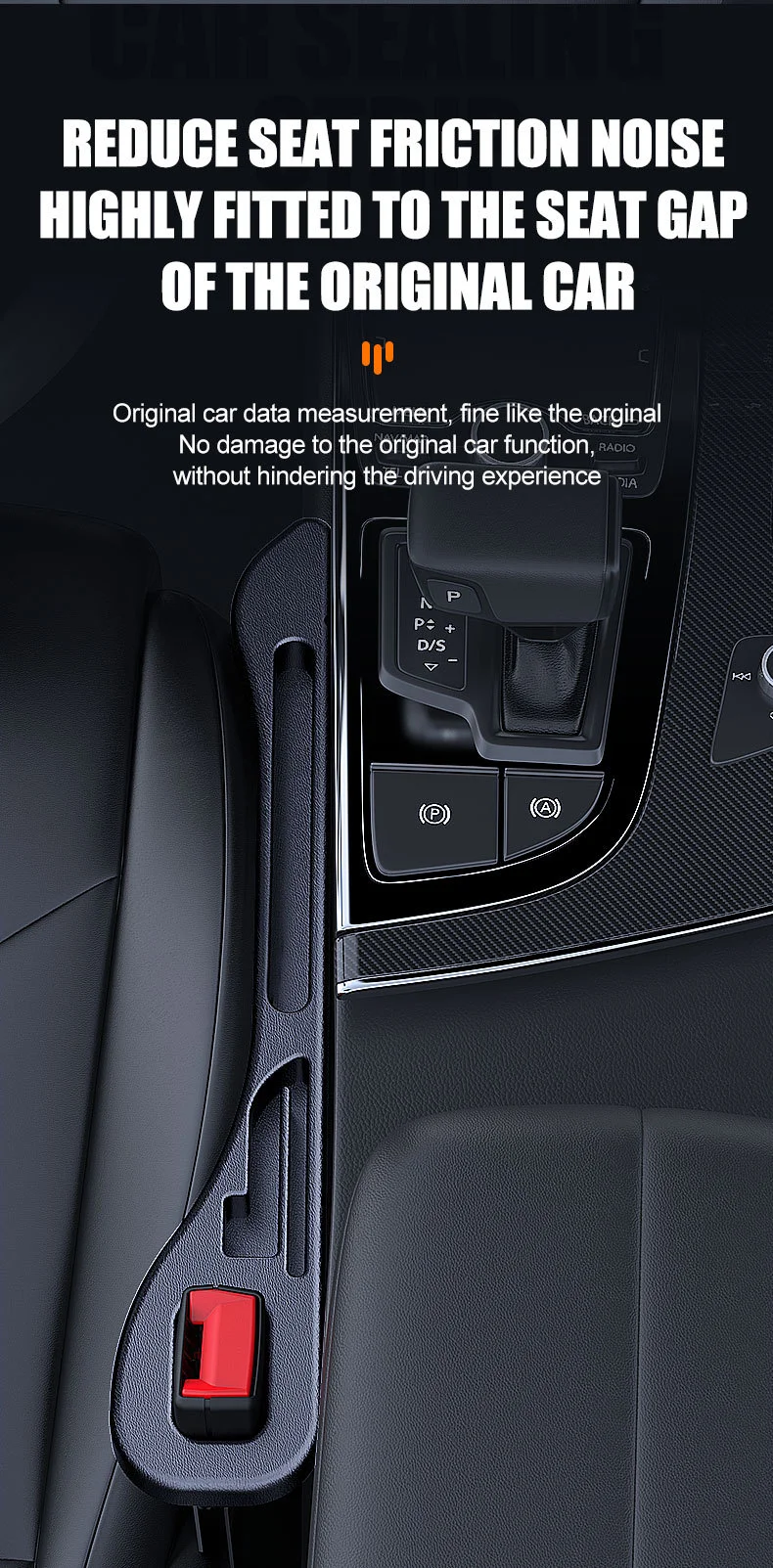 Car seat gap filler strips(2PCS)