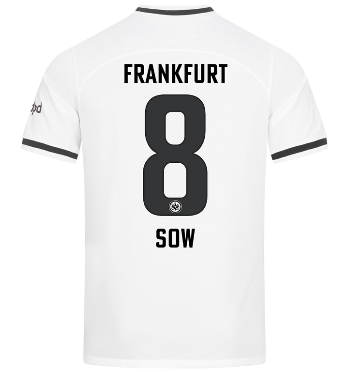 Eintracht Frankfurt Djibril Sow 8 Home Shirt Kit 2022-2023