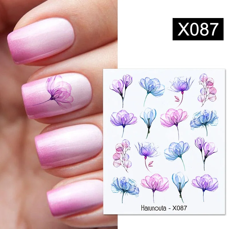 1PC Avocado/Watermelon/Orange Nail Stickers Summer Fruit Leaves Transfer Decals Sliders For Nails DIY Decoration Manicures-Nail Inspo