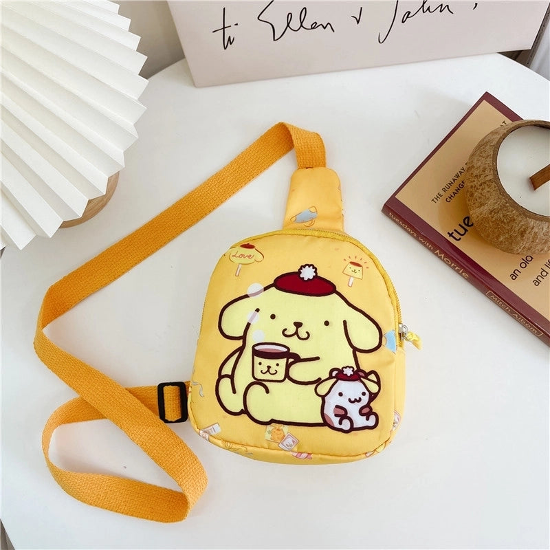 Kid’S Medium Nylon Cartoon Cute Square Zipper Fanny Pack