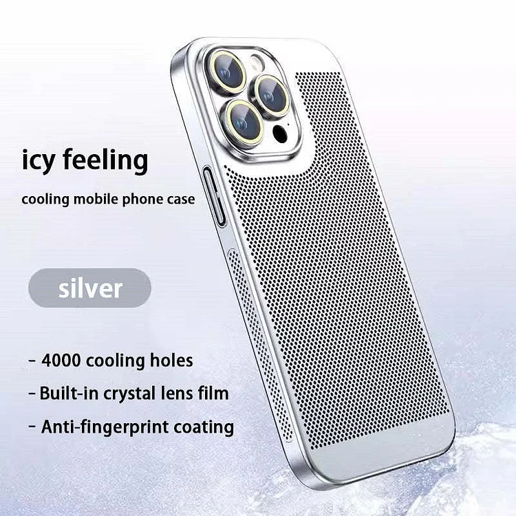 Ice Feeling Electroplating Heat Dissipation Phone Case For iPhone