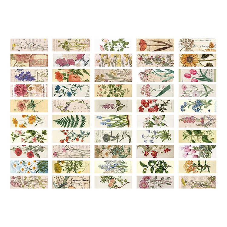50 Sheets Small Bean Book Series Diary DIY Cute Decoration Sticker Scrapbooking