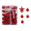 30PCS New Year Christmas's Tree 3/11CM Decor Balls Set