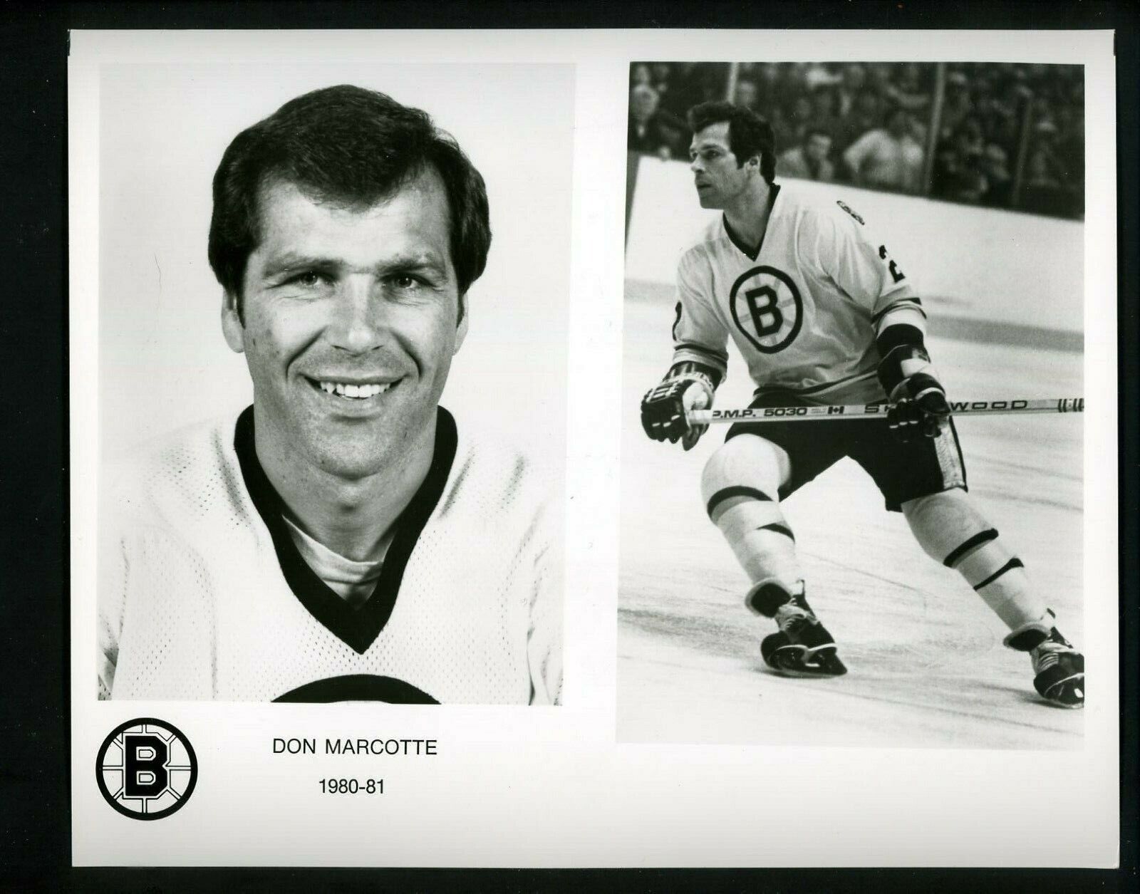 Don Marcotte Boston Bruins team issued 1980 Press Photo Poster painting