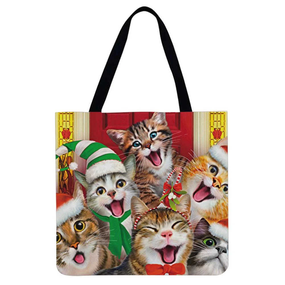 Linen Tote Bag -  Cat