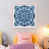 Blue And White Porcelain-Mandala-14CT Stamped Cross Stitch 40*40cm/15.75*15.75in