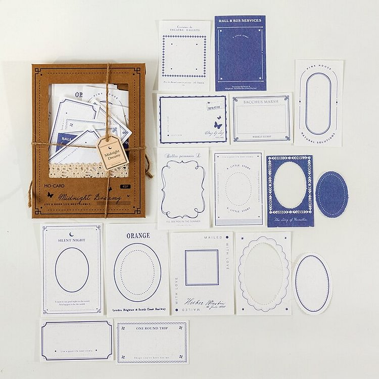 JOURNALSAY 45 Sheets Hollow Border Memo Pad Creative INS Simple Note Material Paper DIY