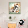 Tiger Mother And Cub-11CT Stamped Cross Stitch 40*40cm/15.75*15.75in