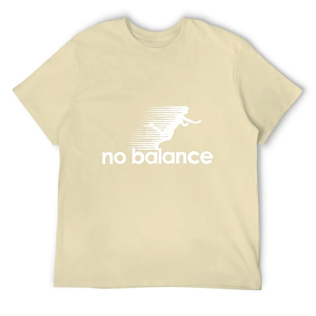 Women plus size clothing Printed Unisex Short Sleeve Cotton T-shirt for Men and Women Pattern No Balance-Nordswear