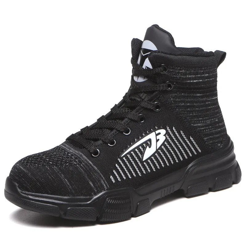 2021 New Work Safety Shoes Men Ankle Boots Steel Toe Shoe Man Anti-Smashing Working Shoes Mens Casual Sneakers Lightweight 0.8KG