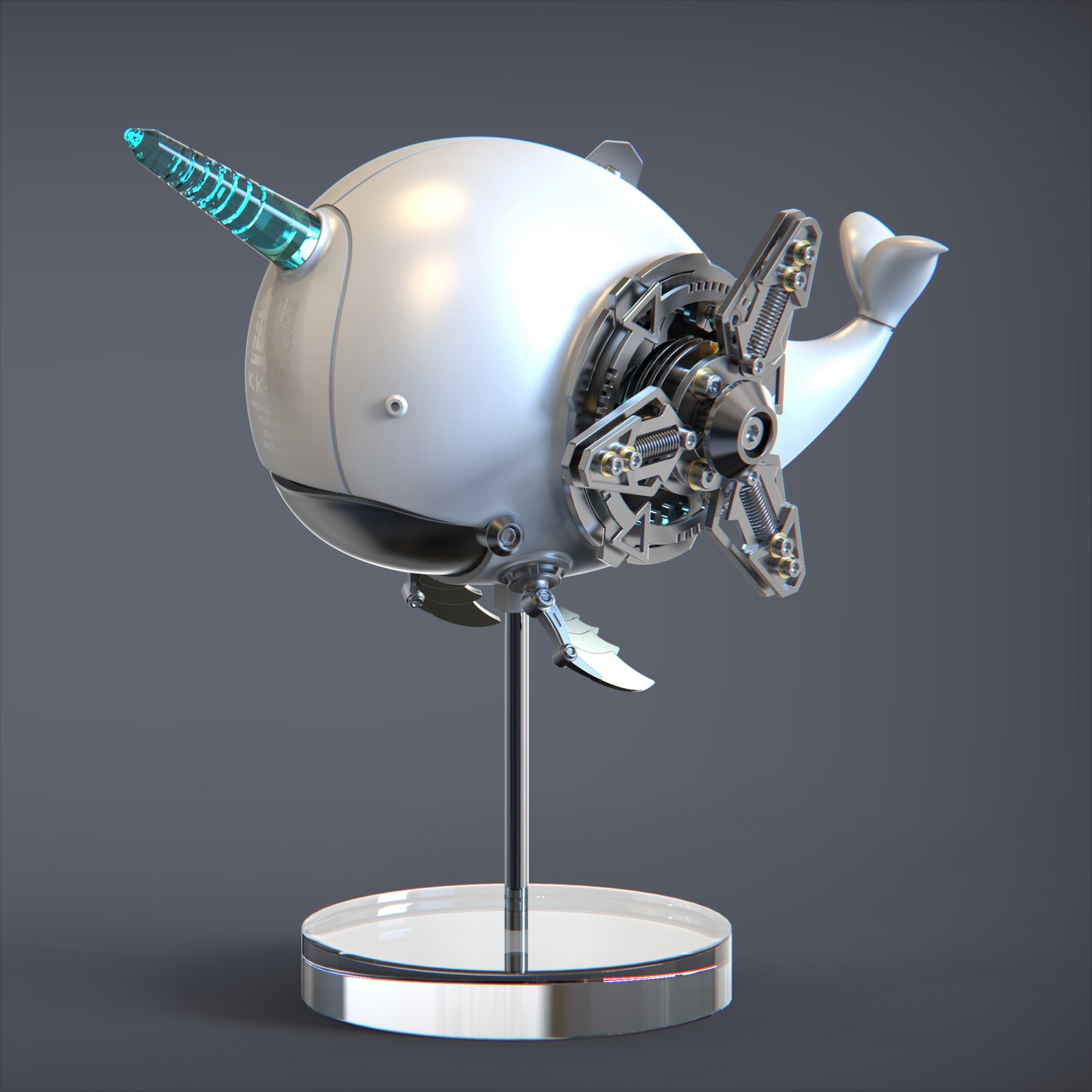 ZERO PLAIN MECHANICAL OCEAN KK-01B White Shark Assemble Model Toys Collectible