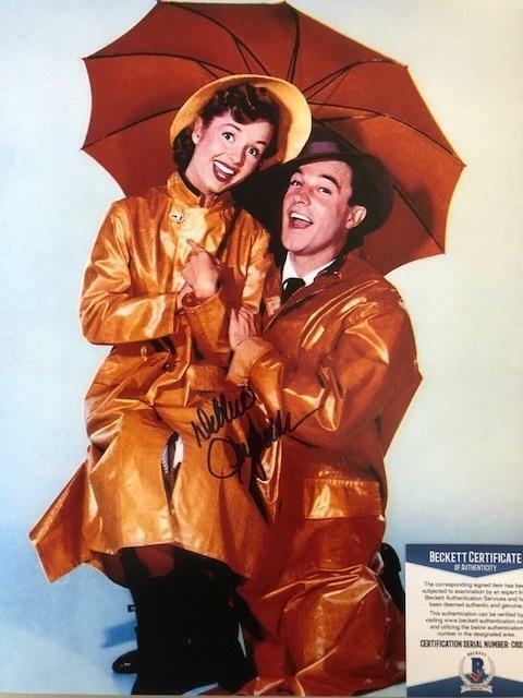 Debbie Reynolds Singin' in the Rain Original Signed 11X14 Photo Poster painting w/Beckett COA #7